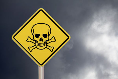 skull chemical label