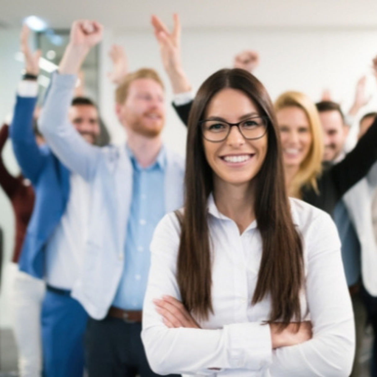 confident female manager