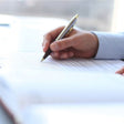 business man writing