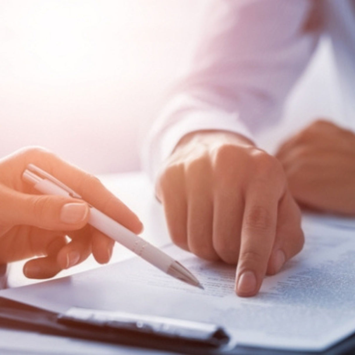 business man reading contract