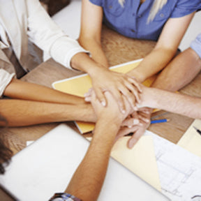 diverse working team work