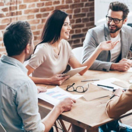 female professional communicating effectively