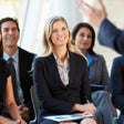 professional woman at group meeting