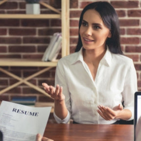 professional woman in job interview
